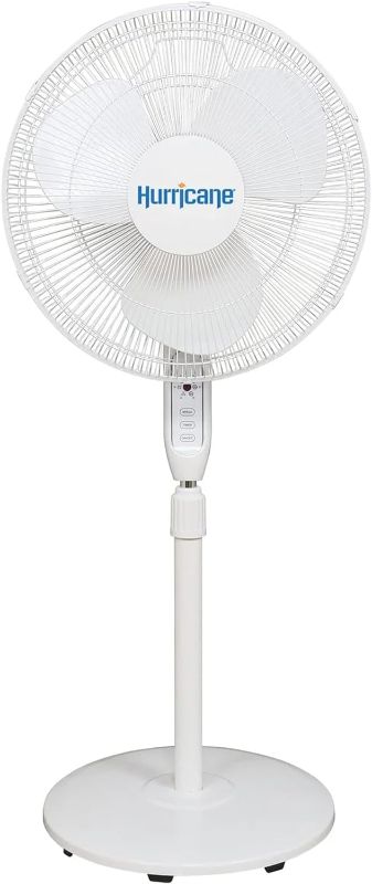 Photo 1 of 
Hurricane Supreme 16 Inch 90 Degree Oscillating Indoor 3 Speed Pedestal Floor Stand Fan with Adjustable Height and Remote Control, White https://a.co/d/6Qp6W7w