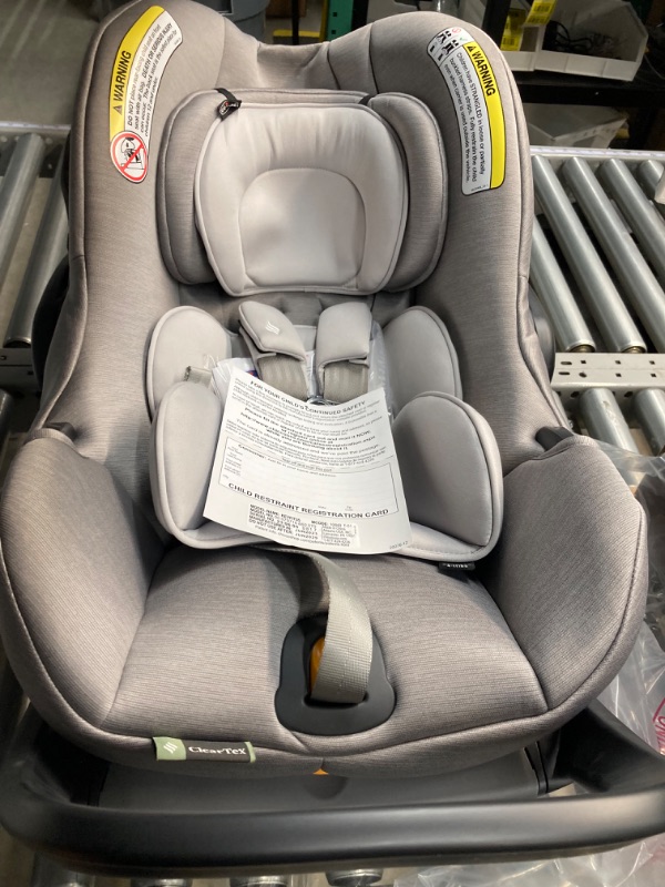 Photo 2 of Chicco KeyFit® 35 Zip ClearTex® Infant Car Seat and Base, Rear-Facing Seat for Infants 4-35 lbs, Infant Head and Body Support, Zip-Open Privacy Shield, Compatible with Chicco Strollers | Ash/Grey KeyFit 35 With Zip Privacy Shield Ash