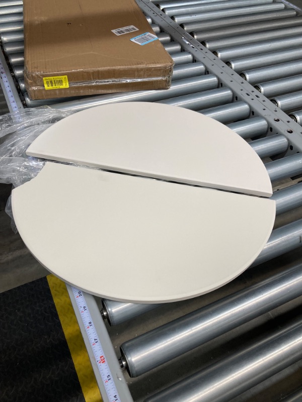 Photo 1 of 15" Half Moon Pizza Stone convEGGtor, Heavy Duty Ceramic Heat Deflector Plates Pizza and Baking Stone for Oven and Grill https://a.co/d/bjZBldp