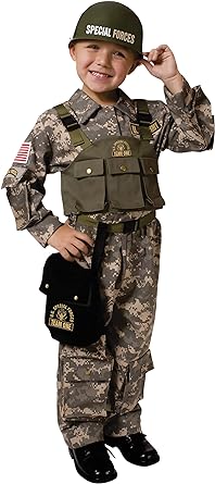 Photo 1 of Dress Up America Army Costume for Kids - Soldier Costume Set for Boys and Girls - Special Forces Uniform Costume https://a.co/d/eYD37iC