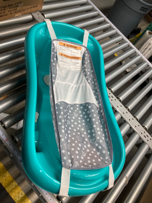 Photo 2 of The First Years Newborn to Toddler Baby Bath Tub - Convertible 3-in-1 Baby Tub with Removable Sling - Ages 0 to 24 Months - Sure Comfort - Teal https://a.co/d/6jIfVDo