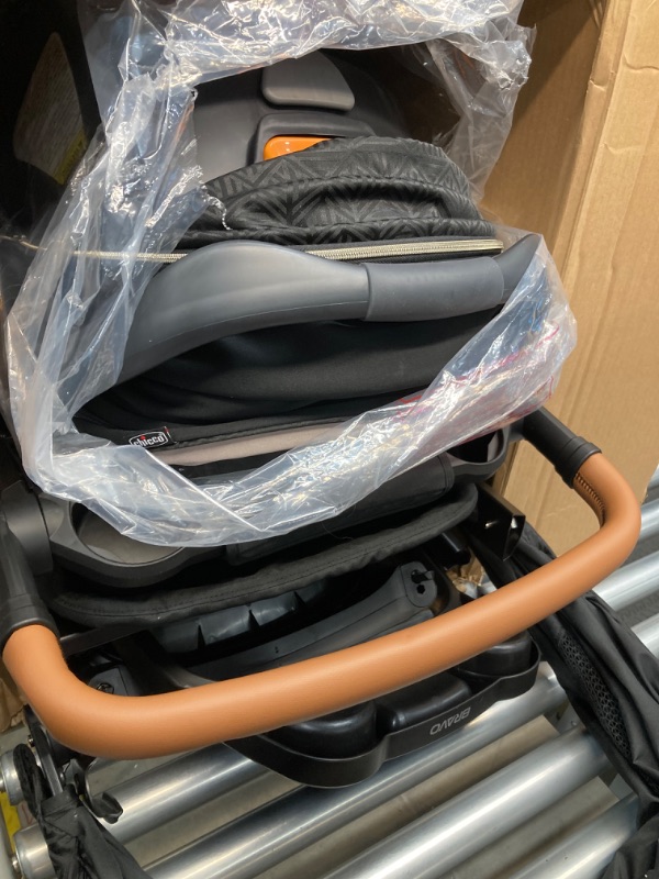 Photo 2 of Chicco Bravo Primo Trio Travel System, Bravo Primo Quick-Fold Stroller with Chicco KeyFit 35 Zip Extended-Use Infant Car Seat, Car Seat and Stroller Combo | Springhill/Black Springhill Bravo Primo