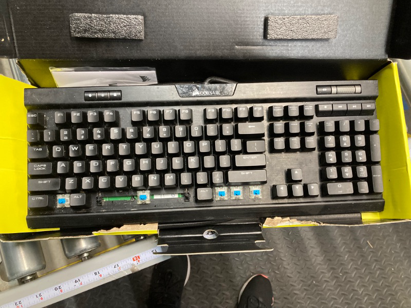 Photo 2 of Corsair K70 RGB PRO Wired Mechanical Gaming Keyboard (CHERRY MX RGB Speed Switches: Linear and Rapid, 8,000Hz Hyper-Polling, PBT DOUBLE-SHOT PRO Keycaps, Soft-Touch Palm Rest) QWERTY, NA - Black Cherry Speed- Fast K70 RGB PRO Black