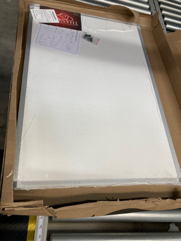 Photo 1 of VIZ-PRO Cork Notice Board, 36 X 24 Inches, Silver Aluminium Frame
