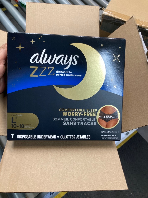 Photo 2 of Always ZZZ Period Underwear - L/XL - 7ct