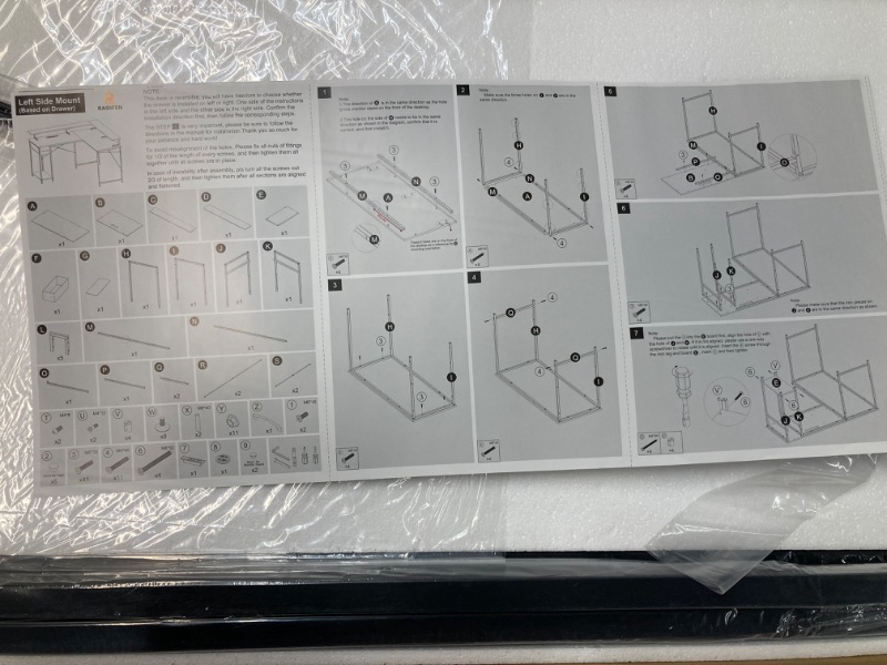 Photo 1 of L Shaped Desk with Power Outlets & LED Strips, L Shaped Computer Desk with Drawers, Gaming Computer Desk with Monitor Stands Home Office Desk with CPU Stand, Easy to Assemble, Black