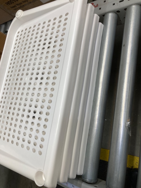 Photo 1 of Mintra Home Light Duty Plastic Storage Racks (Rectangular Rack, White) Rectangular Rack White