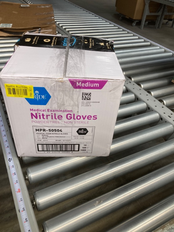 Photo 1 of MedPride Powder-Free Nitrile Exam Gloves, Medium, Box/100 Medium (Pack of 100)