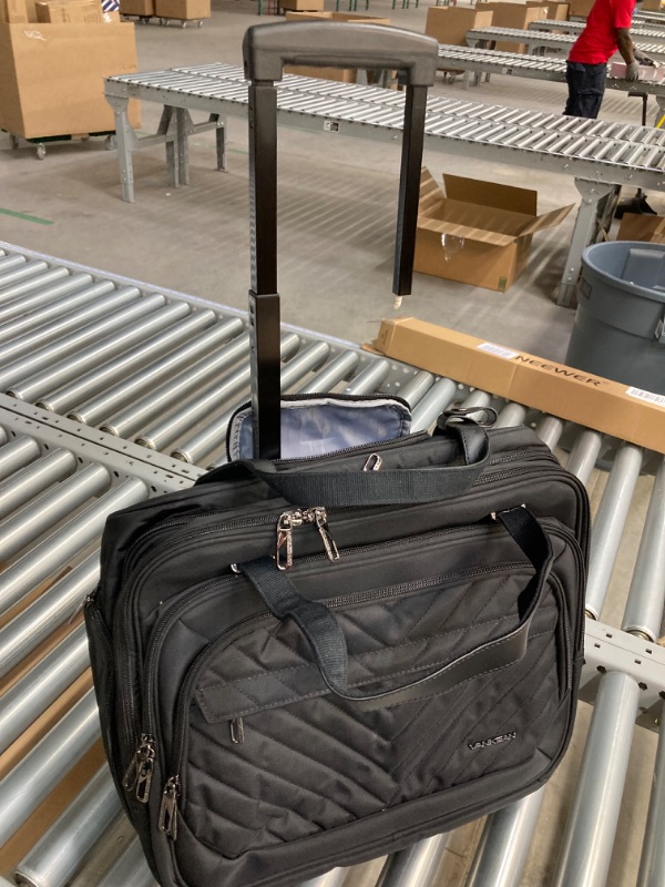 Photo 1 of VANKEAN Rolling Laptop Bag Women with Wheels, 15.6 Inch Rolling Briefcase for Women, Water Repellent Overnight Rolling Computer Bag with RFID Pockets for Travel Business Work, Black https://a.co/d/9LZ5l8m