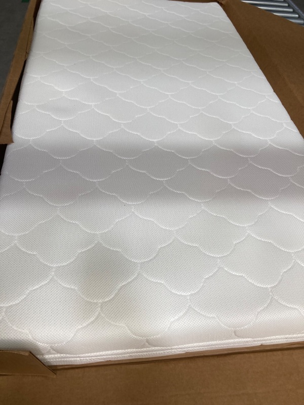 Photo 2 of Newton Baby Crib Mattress and Toddler Bed - 100% Breathable Proven to Reduce Suffocation Risk, 100% Washable, 2-Stage, Non-Toxic Better Than Organic, Removable Cover - Deluxe 5.5" Thick- White https://a.co/d/hWw58NW