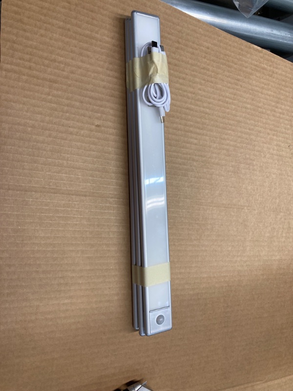 Photo 1 of 3 Pack Under Cabinet Lights, with a Motion Sensor Battery Operated Rechargeable Under Counter Light, Stepless Dimmable Closet Lighting for Drawer, Wardrobe, Kitchen (8in/20cm - 3 Packs) https://a.co/d/3Hw4VML