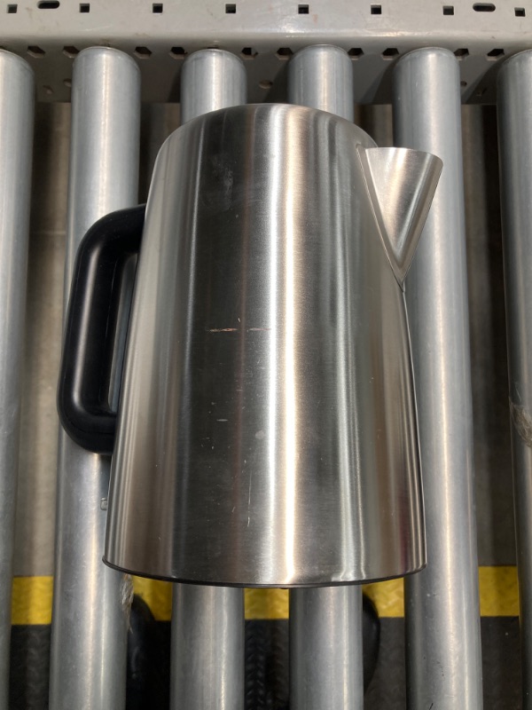 Photo 1 of Amazon Basics Stainless Steel Fast, Portable Electric Hot Water Kettle for Tea and Coffee, 1.7-Liter, Silver