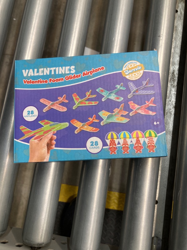 Photo 2 of 28 Pack Valentines Day Gifts for Kids, Foam Airplanes Party Favor Set with Valentines Greeting Cards for Kids, Valentine's Day School Prize Party Favor, Classroom Exchange Gift Set Gnome Card 1