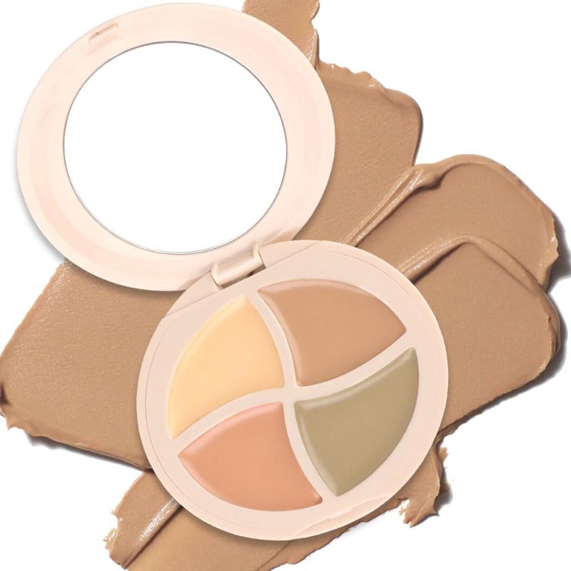 Photo 3 of 4 Color Cream Contour Powder Concealer Makeup Palette Kit Eyeshadow for Mature Skin Peach Dark Color Corrector Full Face Professional Color Correcting Conceal Imperfections Spots Acne and Dark Circles https://a.co/d/hJaT7ED