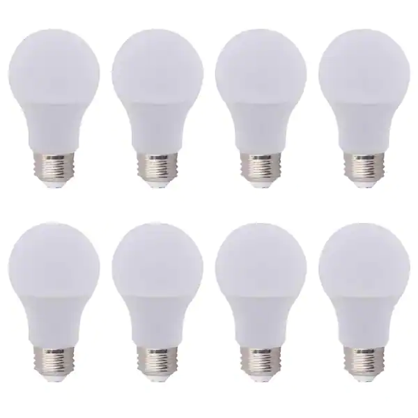 Photo 1 of 60-Watt Equivalent A19 Energy Efficient LED Light Bulb Soft White (8-Pack)