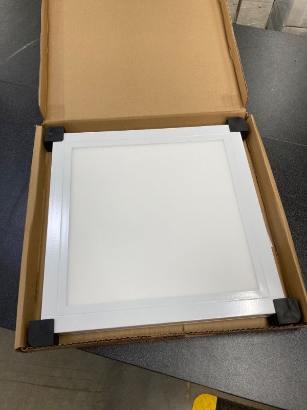 Photo 2 of 1 ft. x 1 ft. 10-Watt Dimmable White Integrated LED Edge-Lit Flat Panel Flush Mount Light with Color Changing CCT