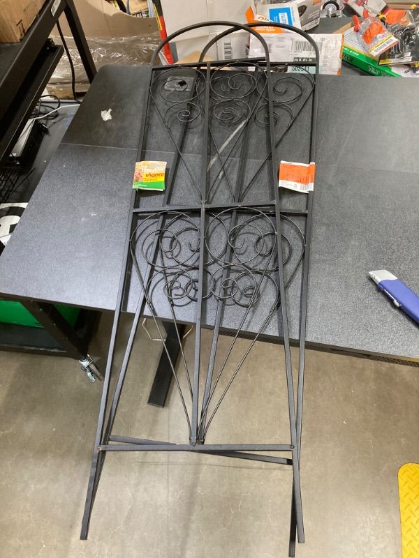 Photo 2 of 48 in. Metal Pot Trellis 2 pack