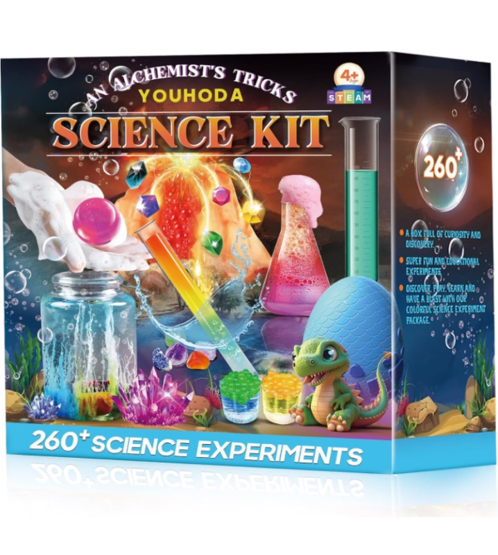 Photo 1 of 260+ Science Experiments - Over 120 pcs Science Kits for Kids Age 5-7-9-12, Boys Girls Pre School Chemistry Set & STEM Learning Educational Toys, Birthday Gifts Christmas Stocking Stuffers for Kids