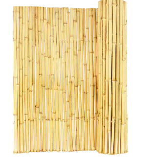 Photo 1 of 3/4 in. D x 6 ft. H x 8 ft. Natural Bamboo Garden Fence Decorative Rolled Fencing Panel