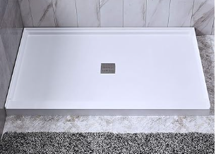 Photo 1 of WOODBRIDGE SBR6036-1000C-BN Shower Base, 60"x 36", White with Brushed Nickel Cover