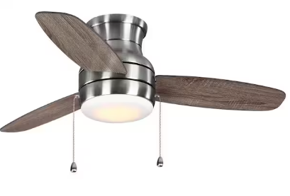 Photo 1 of ***SEE NOTES*** Ashby Park 44 in. White Color Changing Integrated LED Brushed Nickel Ceiling Fan with Light Kit and 3 Reversible Blades