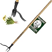 Photo 1 of Grampa's Weeder - The Original Stand Up Weed Puller Tool with Long Handle - Made with Real Bamboo & 4-Claw Steel Head Design - Easily Remove Weeds Without Bending, Pulling, or Kneeling