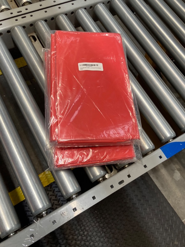 Photo 1 of 2 pack Disposable Plastic Table Covers (4 Pack, 84" Round) (Red)