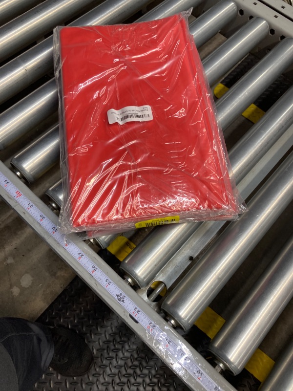 Photo 1 of 2 pack Disposable Plastic Table Covers (4 Pack, 84" Round) (Red)