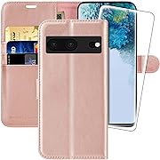 Photo 1 of 2 pack MONASAY Wallet Case for Google Pixel 7, [RFID Blocking] Flip Folio Leather Cell Phone Cover with Credit Card Holder for Google Pixel 7 5G? Rosegold