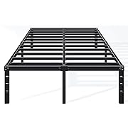 Photo 1 of 18 Inch King Bed Frame - Sturdy Platform Bed Frame Metal Bed Frame No Box Spring Needed Heavy Duty King Size Bed Frame Easy Assembly Strong Bearing Capacity, Noise Free