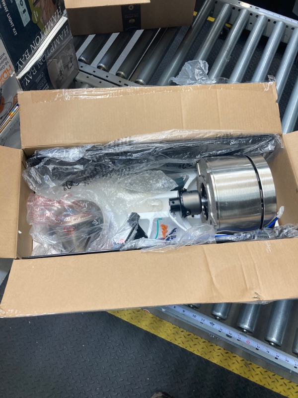 Photo 1 of Home Decorators Collection SW1422BN Merwry 52 in. LED Brushed Nickel Ceiling Fan