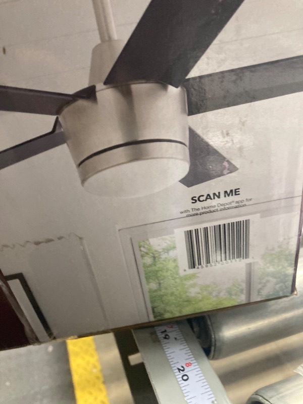 Photo 1 of Home Decorators Collection SW1422BN Merwry 52 in. LED Brushed Nickel Ceiling Fan