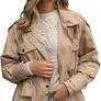 Photo 1 of ( Example photo )Women's Zip Up Faux Fur Fleece/Safari Military Anorak Jacket Parka with Hood Drawstring ( Size - Small ) 