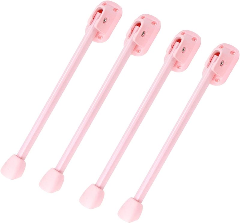 Photo 1 of 4pcs Pink 10" Plastic Folding Table Legs Portable Table 90 Degree Folding Legs for Bed Table,Small Table with Screws