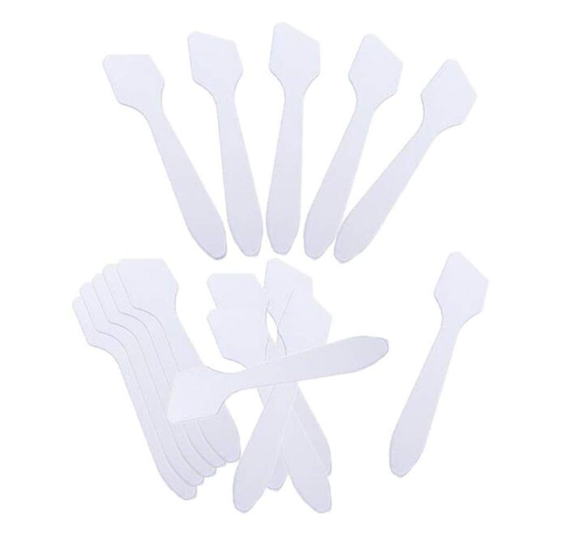 Photo 1 of *** bundle pack *** 100 PCS Disposable Plastic 3.2" Spatulas Makeup Cosmetic Mask Frosted Tip Spatula Skin Care Facial Cream Spatula for Mixing and Sampling ( 2 pack ) ( 200 pieces) 