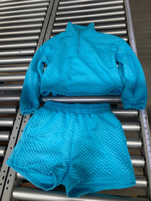 Photo 1 of Female , Two Piece Jacket With Shorts ( Light Blue )  