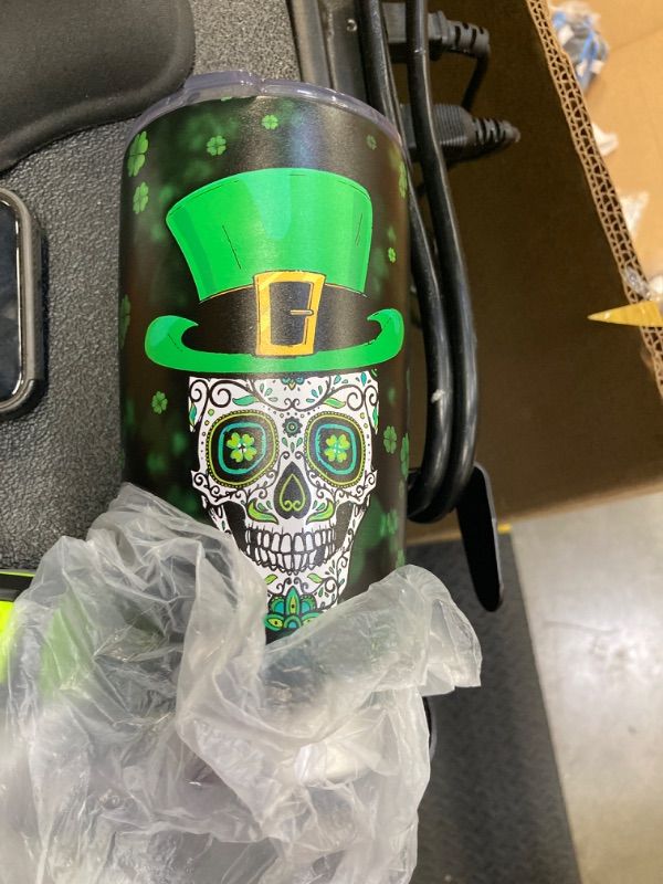 Photo 2 of (** EXAMPLE PHOTO ** ) ZAHUOMUG St Patricks Day Gifts Tumbler Irish Gift For Women Irish Nutrition Facts Cups Irish Gifts St Patrick's Day Gifts Cool Ireland Gifts Cross Irish Fact Coffee Tumbler 20oz