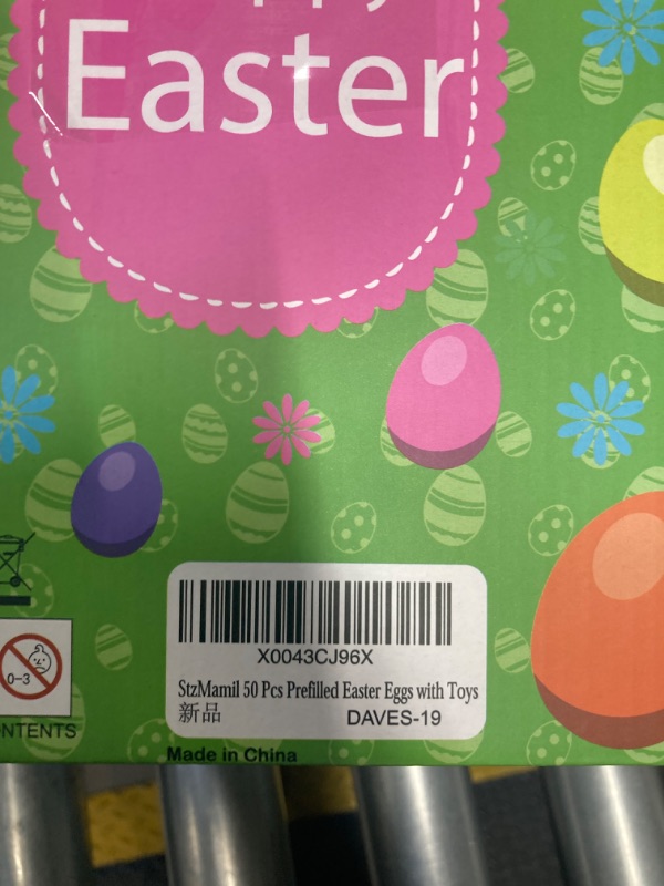 Photo 1 of [2 Surprise Golden Eggs] 50 Pack Prefilled Easter Eggs with Assorted Toys, 50 Plastic Easter Eggs Fillers with 50 Fidget Toys, Easter Eggs Hunt Party Favor for Kids Girls Boys Easter Basket Stuffers