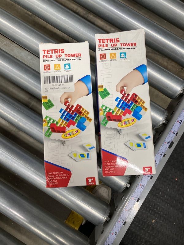 Photo 1 of *** Bundle Pack *** Tetra Tower Game-32 PCS Stacking Building Block Game,Team Tower Game for Kids & Adults?Family Board Game?Tetris Tower Game?Perfect for Family Games, Parties 32 PCS+22 Card ( 2 pack ) 