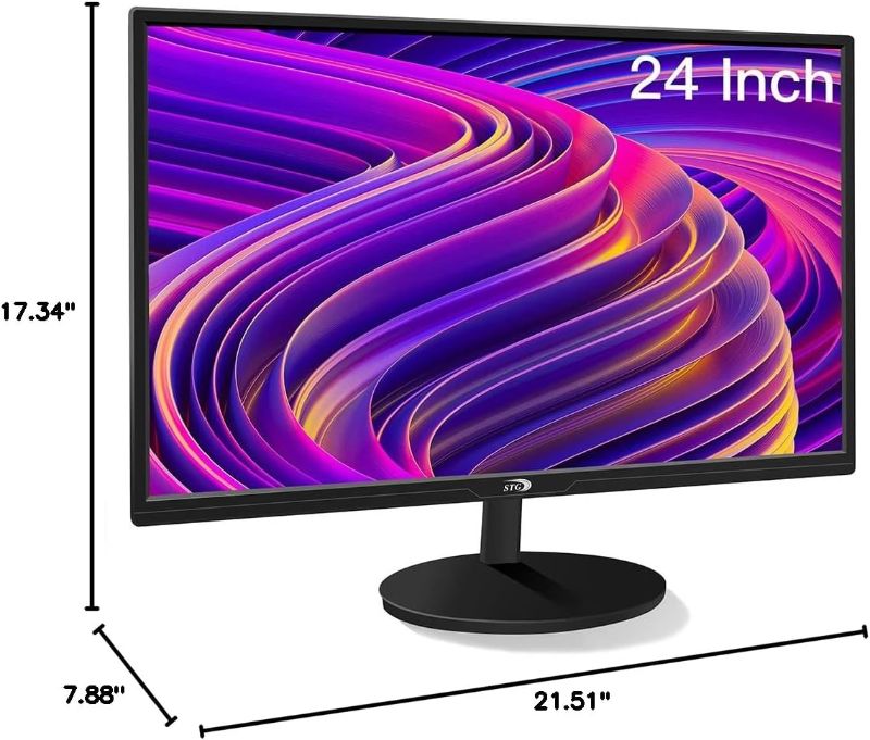 Photo 1 of (**EXAMPLE PHOTO**) STGAubron 22 Inch Gaming Computer Monitor, FHD 1920 x 1080P Office PC LED Display, 99% sRGB, HDMI, VGA, Ergonomic Tilt Adjustment