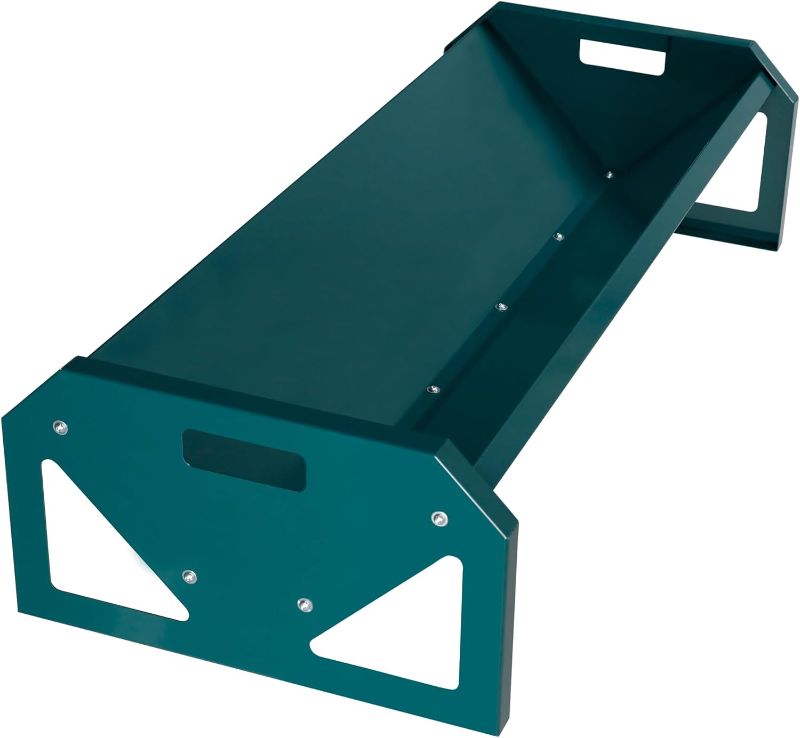 Photo 1 of (**EXAMPLE PHOTO**)Solution4Patio Portable 45" Long Galvanized Steel Livestock Feeding Trough, Heavy-Duty Large Capacity Feeder, Easy to Clean, for Calves, Sheep, Horses, Alpacas and Goats, Cyan Color