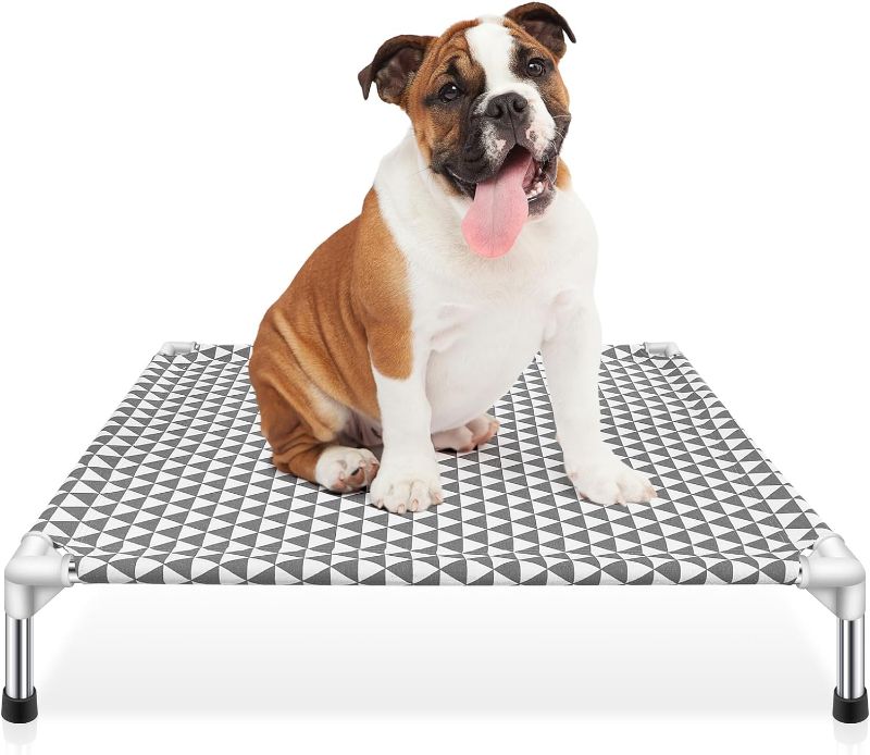 Photo 1 of Kuntrust Elevated Outdoor Dog Bed, Medium Size, Cotton Material, Non-Slip Feet, Fits up to 70lbs