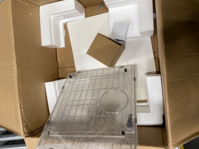 Photo 1 of 21 Inch White Undermount Bar Sink - VASOYO 21"x19" White Kitchen Sink Undermount Wet Bar Prep Kitchen Sink Dual Mount Granite Kitchen Sink Single Bowl Bar Sinks 21"x19"x10" White-Undermount