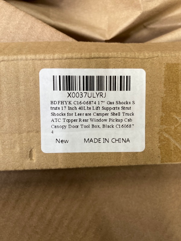 Photo 3 of BDFHYK C16-06874 17" Gas Shocks Struts 17 Inch 40Lbs Lift Supports Strut Shocks for Leer are Camper Shell Truck ATC Topper Rear Window Pickup Cab Canopy Door Tool Box, Black C1606874

