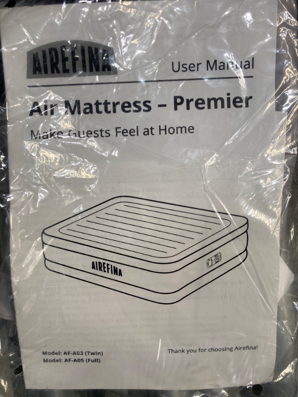 Photo 3 of Airefina Full Size Air Mattress 18" with Built-in Pump, Double Inflatable Mattress with Quick-Inflation, Blow Up Mattress with Flocked Surface for Home & Camping, Portable Airbed 75x54x18in, 650lb MAX