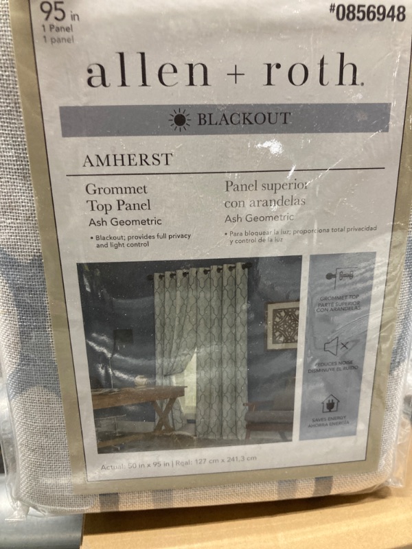 Photo 4 of (**4 of **) allen + roth 95-in Admiral Blackout Curtain Panel