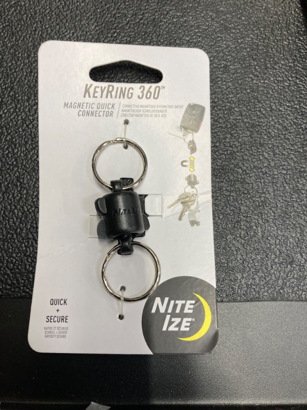 Photo 3 of ( *** Pack of 5 ***) Nite Ize Polycarbonate Keyring 360 Magnetic Quick Connector, Magnetic Locking Split Rings for Keys