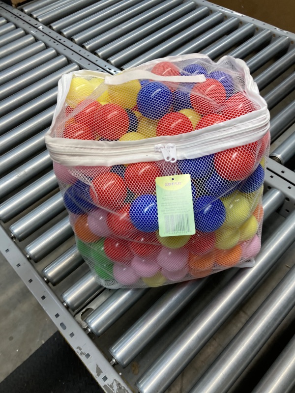 Photo 1 of Click N' Play Plastic Balls for Ball Pit, Phthalate & BPA Free, Crush Proof Play Balls for Ball Pit, Pit Balls in Assorted Colors in Reusable and Durable Storage Mesh Bag with Zipper | 200, 1000 count Bright 200 Count