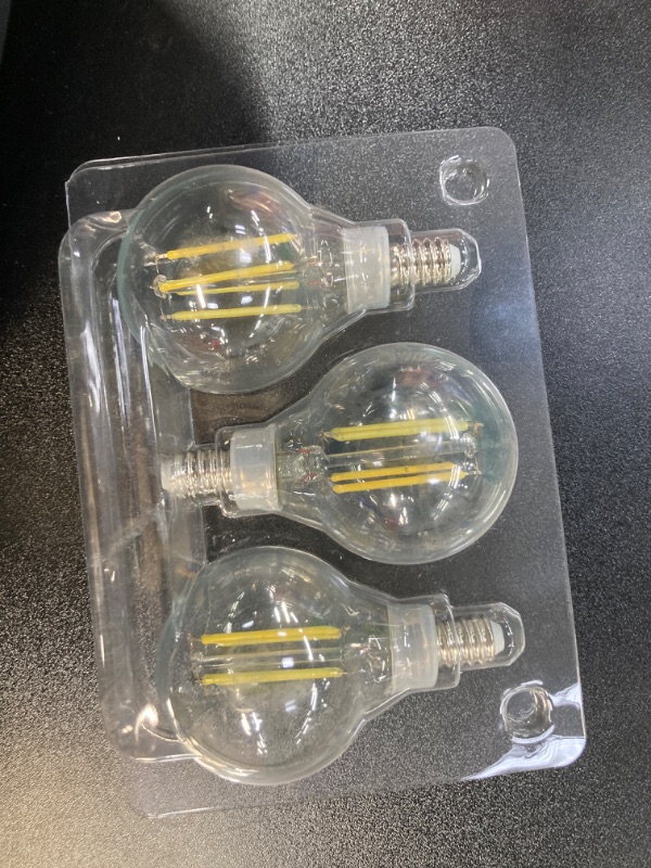 Photo 2 of 40-Watt Equivalent G16.5 ENERGY STAR and CEC Title 20 Dimmable Filament LED Light Bulb Daylight (3-Pack)