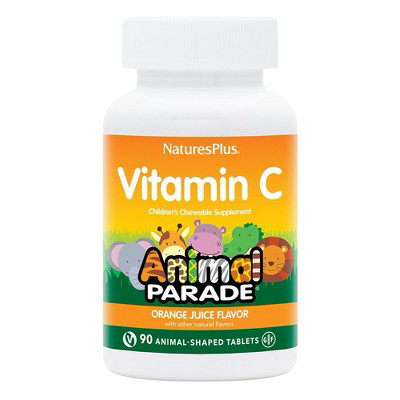 Photo 1 of 2 Pack Nature's Plus Animal Parade Vitamin C Orange Juice Flavor Childrens Chewables 90 Chewable